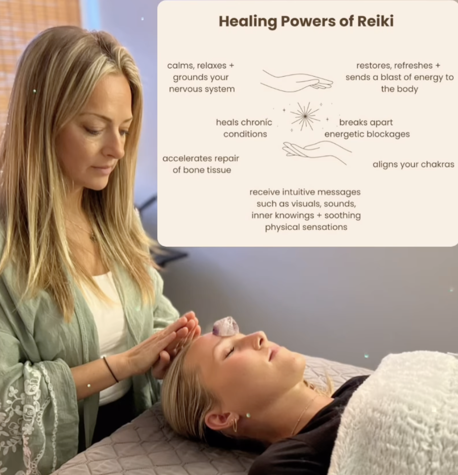 Esthetician Kori, offers Reiki treatment, crystal healing, essential oil therapy, and massages at Beautique Hair Design, a luxury hair salon and energy healing spa in Bedminster, NJ. Facials near me, hair salon near me, massages near me, reflexology, reiki healing, spa near me